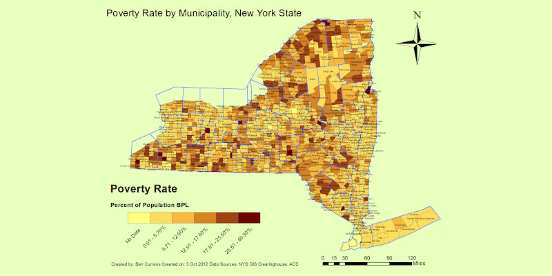 Poverty Rate by Municipality in New York State